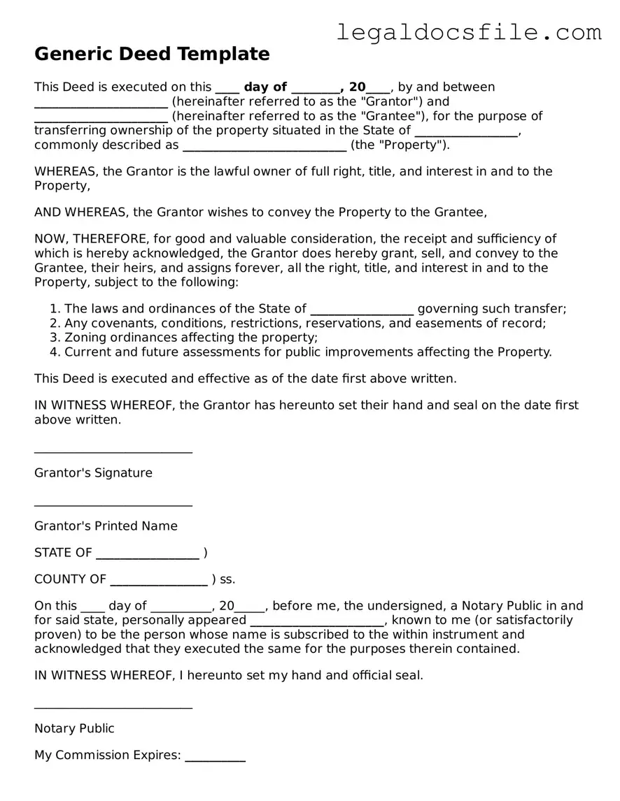 Printable Deed Document