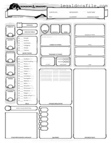 Printable Dnd Character Sheet Template in PDF