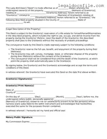Printable Lady Bird Deed Document