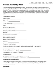 Valid Deed Template for the State of Florida