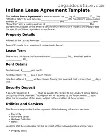 Valid Lease Agreement Template for the State of Indiana