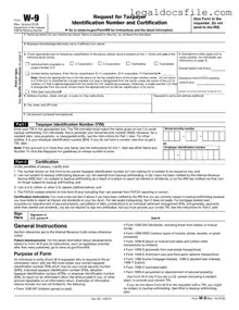 Printable IRS W-9 Template in PDF
