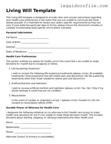 Printable Living Will Document