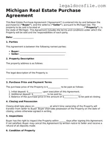 Valid Real Estate Purchase Agreement Template for the State of Michigan
